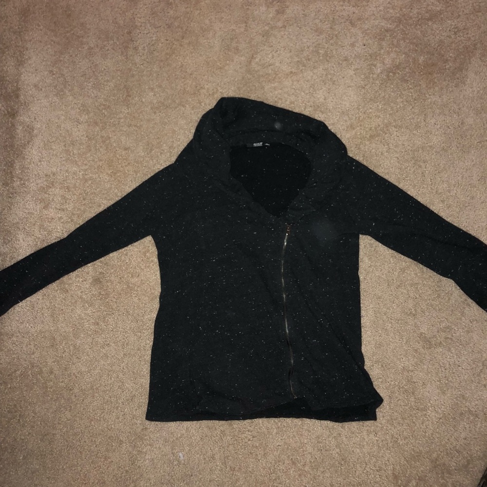 Abstract black zip up